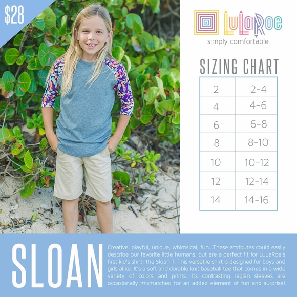 🇺🇲 NWT size 14 child's LulaRoe Sloan. - Picture 4 of 4
